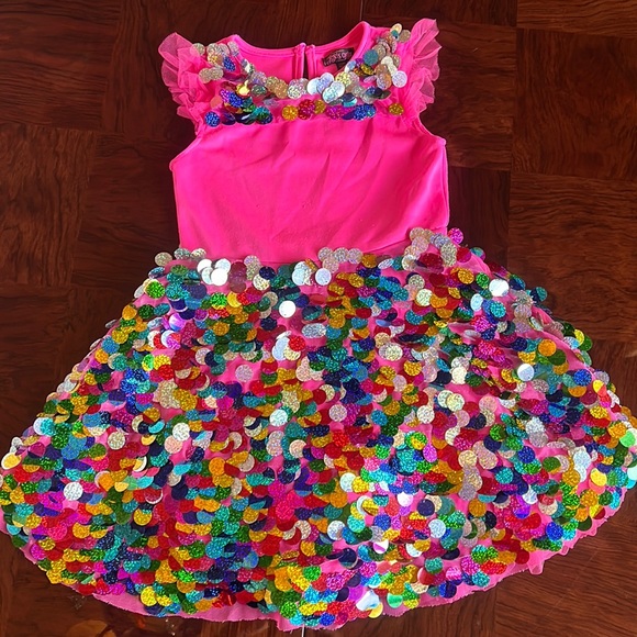 Nickelodeon Dresses Nickelodeon Jojos Closet Rainbow Sequins Dress With Tulle Limited